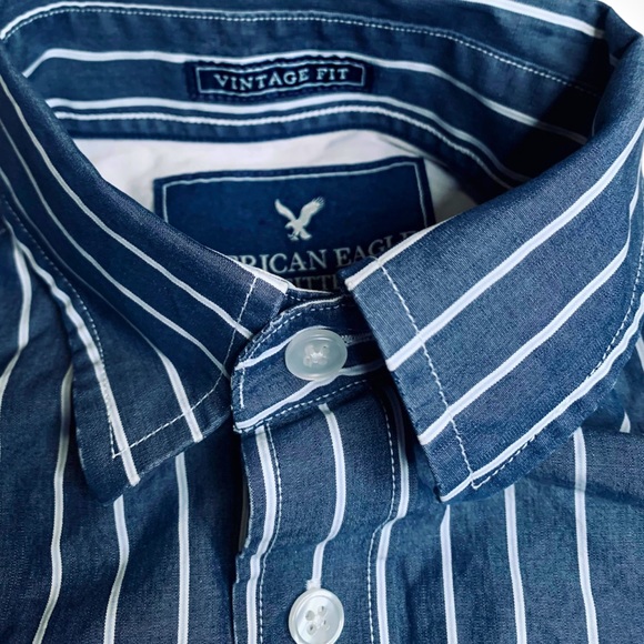 American Eagle Outfitters - Long Sleeve Button Up Shirt - Men’s ‘Vintage Fit’ XS - Picture 2 of 5
